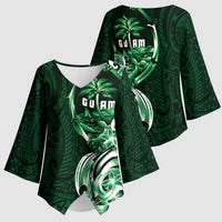 Betde Guam Chamorro Kimono Sleeve Blouse Guahan Seal Tattoo LT14 - Polynesian Pride