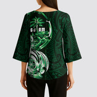 Betde Guam Chamorro Kimono Sleeve Blouse Guahan Seal Tattoo LT14 - Polynesian Pride