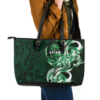 Betde Guam Chamorro Leather Tote Bag Guahan Seal Tattoo LT14 - Polynesian Pride
