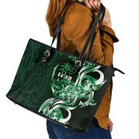 Betde Guam Chamorro Leather Tote Bag Guahan Seal Tattoo LT14 - Polynesian Pride