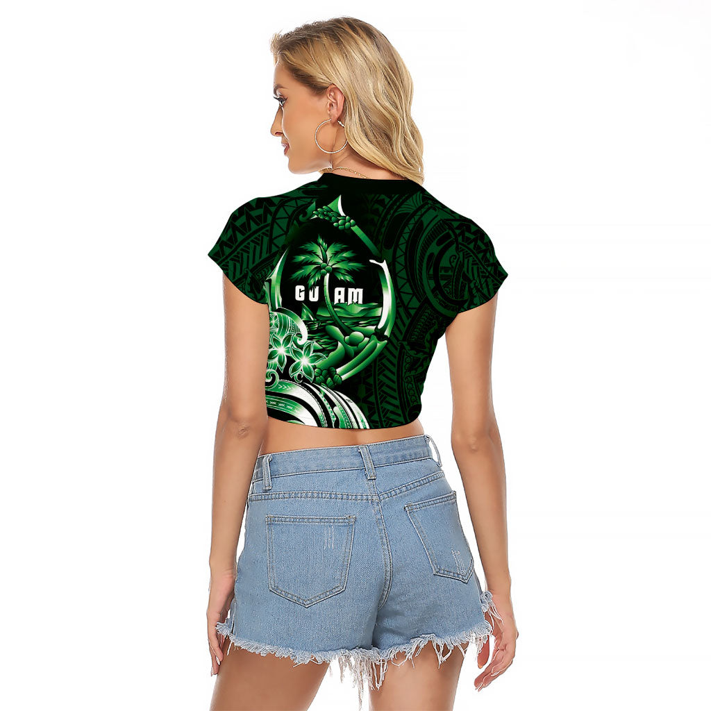 Betde Guam Chamorro Raglan Cropped T Shirt Guahan Seal Tattoo LT14 - Polynesian Pride