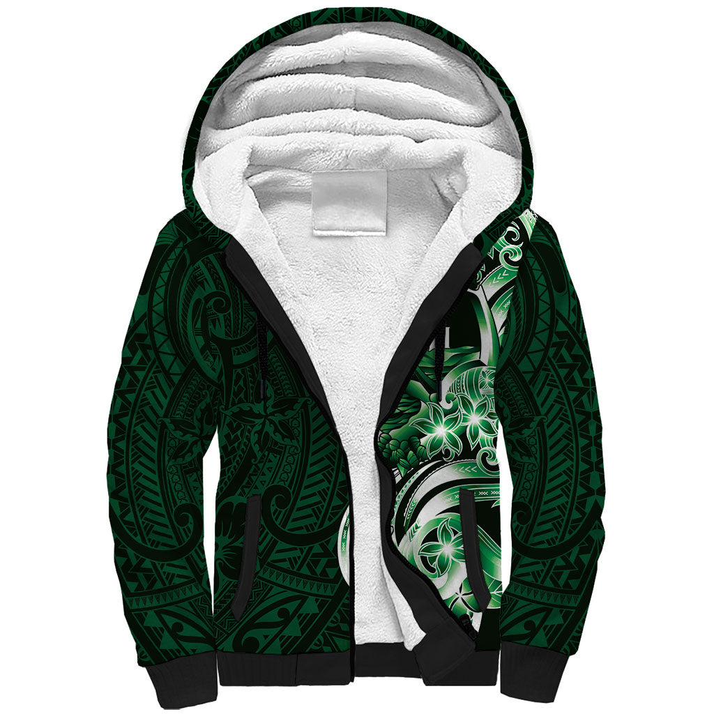Betde Guam Chamorro Sherpa Hoodie Guahan Seal Tattoo LT14 Unisex Green - Polynesian Pride