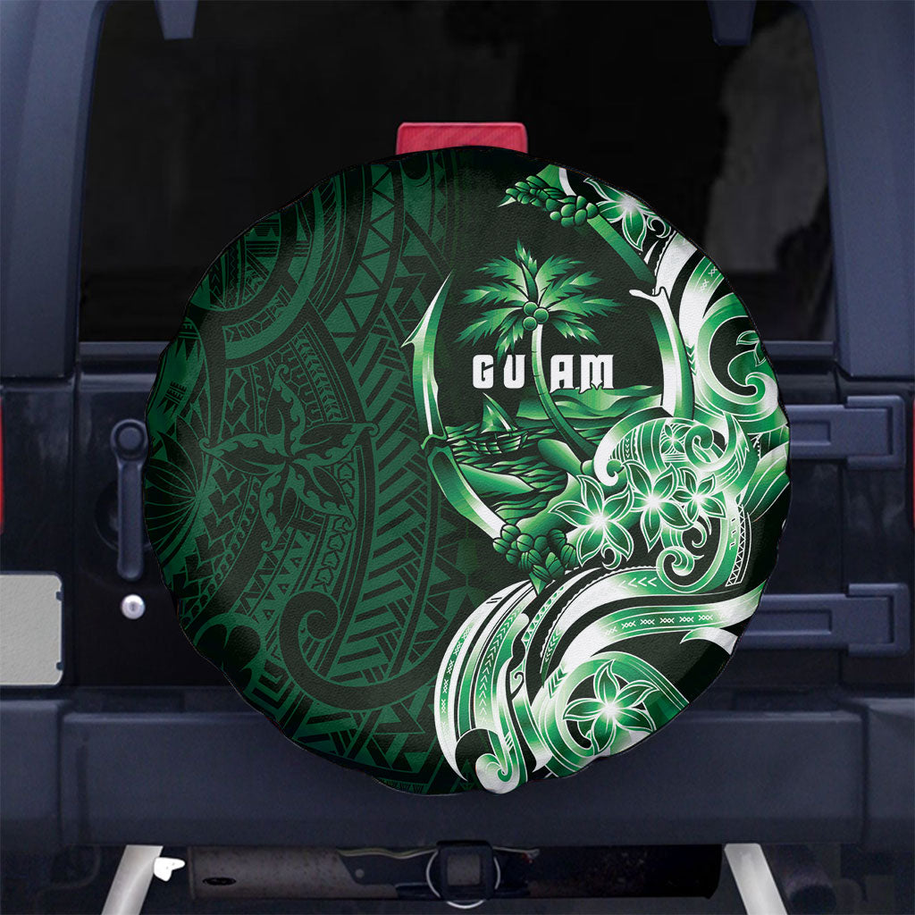 Betde Guam Chamorro Spare Tire Cover Guahan Seal Tattoo LT14 No hole Green - Polynesian Pride