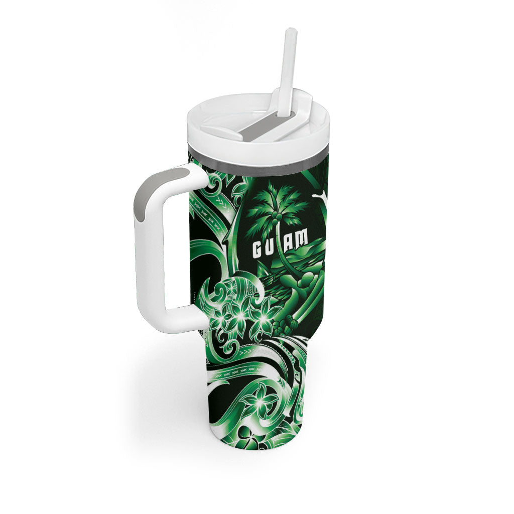 Betde Guam Chamorro Tumbler With Handle Guahan Seal Tattoo LT14 - Polynesian Pride