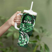 Betde Guam Chamorro Tumbler With Handle Guahan Seal Tattoo LT14 - Polynesian Pride