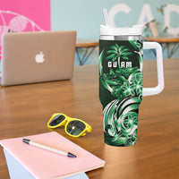 Betde Guam Chamorro Tumbler With Handle Guahan Seal Tattoo LT14 - Polynesian Pride