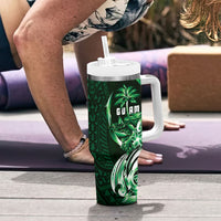 Betde Guam Chamorro Tumbler With Handle Guahan Seal Tattoo LT14 - Polynesian Pride