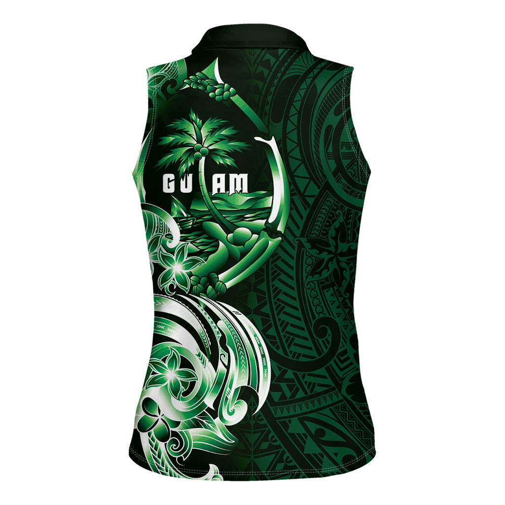 Betde Guam Chamorro Women Sleeveless Polo Shirt Guahan Seal Tattoo LT14 - Polynesian Pride