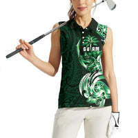 Betde Guam Chamorro Women Sleeveless Polo Shirt Guahan Seal Tattoo LT14 - Polynesian Pride