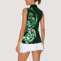 Betde Guam Chamorro Women Sleeveless Polo Shirt Guahan Seal Tattoo LT14 - Polynesian Pride