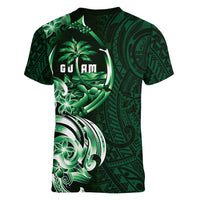 Betde Guam Chamorro Women V-Neck T-Shirt Guahan Seal Tattoo LT14 - Polynesian Pride