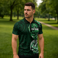Betde Guam Chamorro Zipper Polo Shirt Guahan Seal Tattoo LT14 - Polynesian Pride