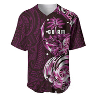 Kulot Di Rosa Guam Chamorro Baseball Jersey Guahan Seal Tattoo LT14 Pink - Polynesian Pride