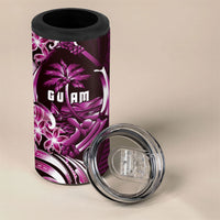 Kulot Di Rosa Guam Chamorro 4 in 1 Can Cooler Tumbler Guahan Seal Tattoo LT14 - Polynesian Pride