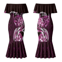Kulot Di Rosa Guam Chamorro Couples Matching Mermaid Dress and Hawaiian Shirt Guahan Seal Tattoo LT14 - Polynesian Pride