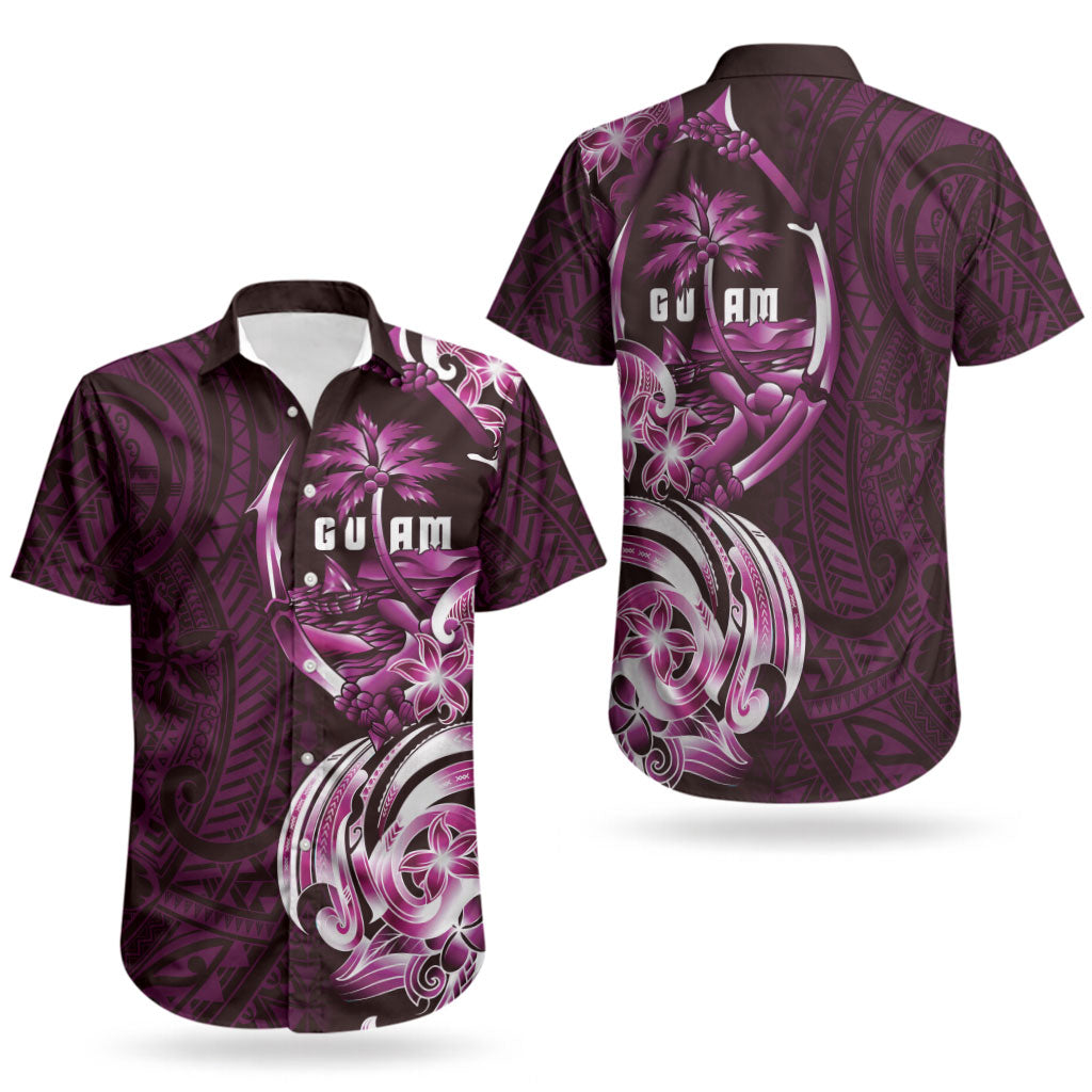Kulot Di Rosa Guam Chamorro Couples Matching Summer Maxi Dress and Hawaiian Shirt Guahan Seal Tattoo LT14 - Polynesian Pride