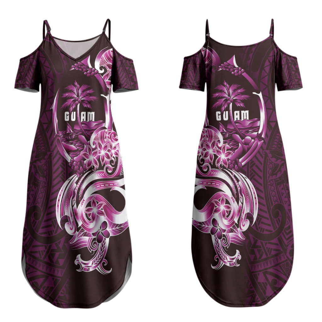Kulot Di Rosa Guam Chamorro Couples Matching Summer Maxi Dress and Hawaiian Shirt Guahan Seal Tattoo LT14 - Polynesian Pride