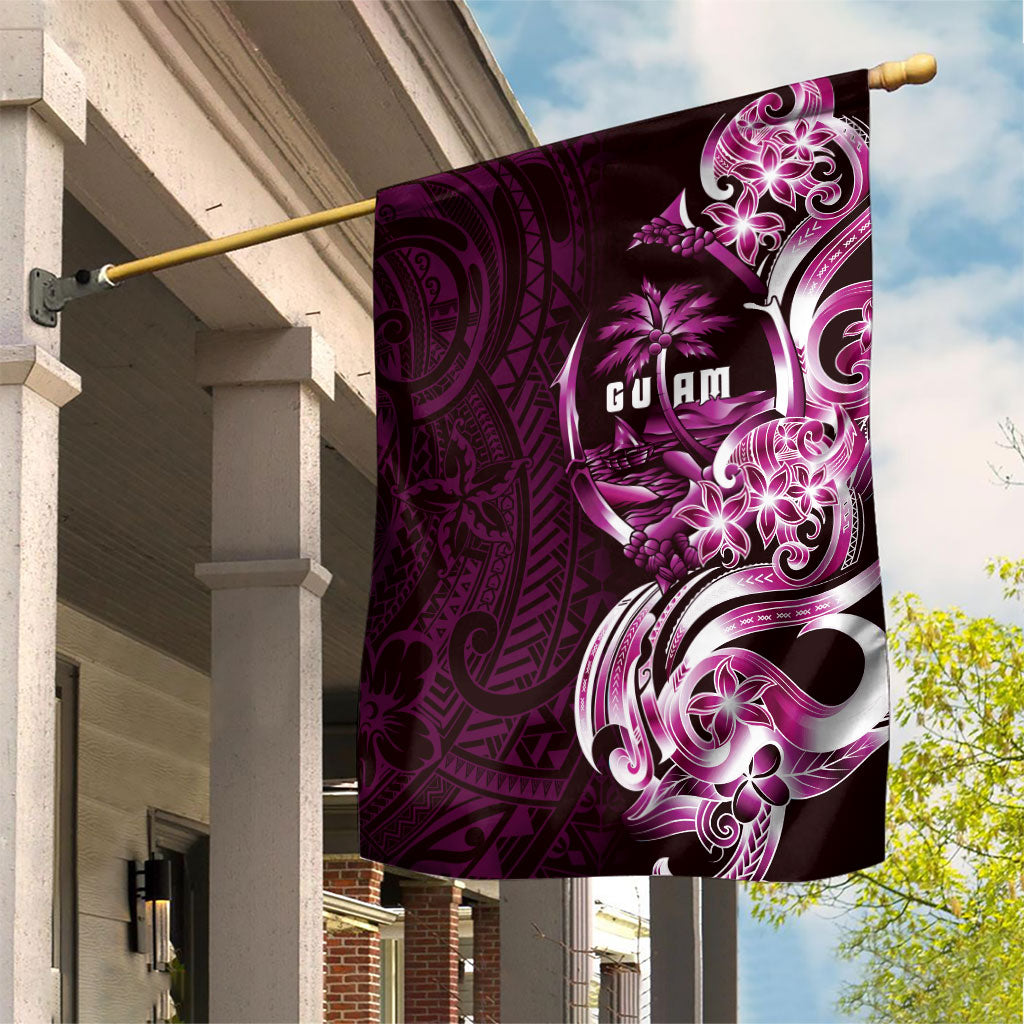 Kulot Di Rosa Guam Chamorro Garden Flag Guahan Seal Tattoo LT14 House Flag Pink - Polynesian Pride