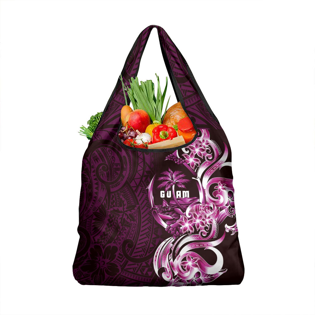 Kulot Di Rosa Guam Chamorro Grocery Bag Guahan Seal Tattoo LT14 1-pack One Size Pink - Polynesian Pride