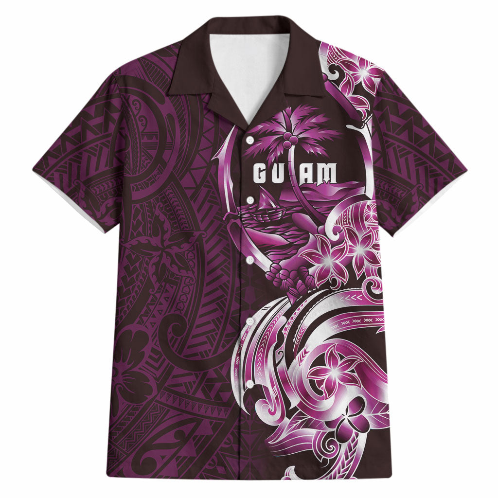 Kulot Di Rosa Guam Chamorro Hawaiian Shirt Guahan Seal Tattoo LT14 Pink - Polynesian Pride