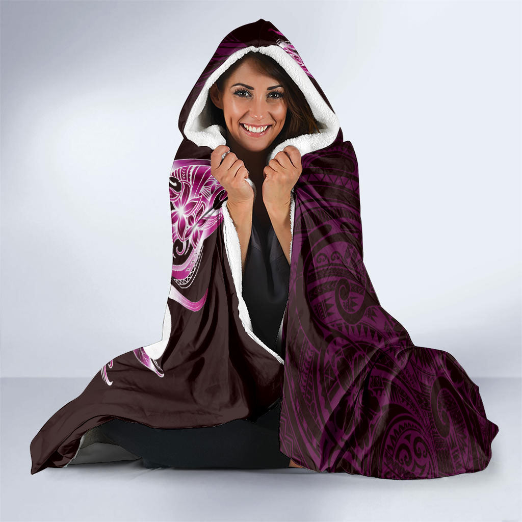 Kulot Di Rosa Guam Chamorro Hooded Blanket Guahan Seal Tattoo LT14 - Polynesian Pride