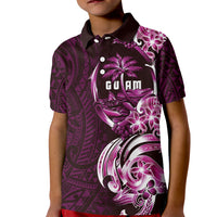 Kulot Di Rosa Guam Chamorro Kid Polo Shirt Guahan Seal Tattoo LT14 Kid Pink - Polynesian Pride
