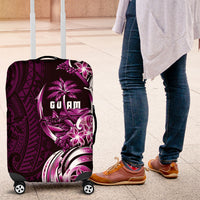 Kulot Di Rosa Guam Chamorro Luggage Cover Guahan Seal Tattoo LT14 Pink - Polynesian Pride