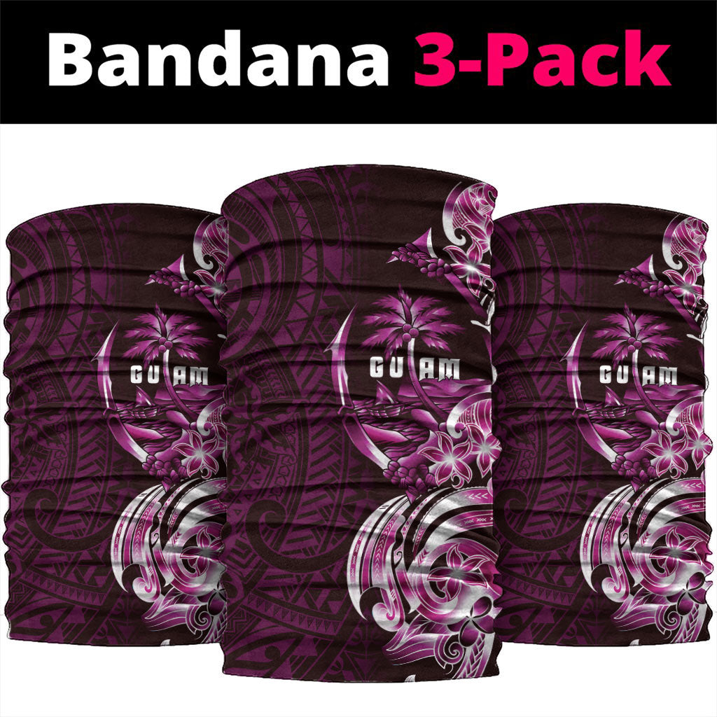 Kulot Di Rosa Guam Chamorro Neck Gaiter Guahan Seal Tattoo LT14 package One Size: 25*50cm Pink - Polynesian Pride