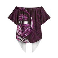 Kulot Di Rosa Guam Chamorro Off Shoulder Wrap Waist Top Guahan Seal Tattoo LT14 - Polynesian Pride