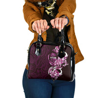 Kulot Di Rosa Guam Chamorro Shoulder Handbag Guahan Seal Tattoo LT14 One Size Pink - Polynesian Pride