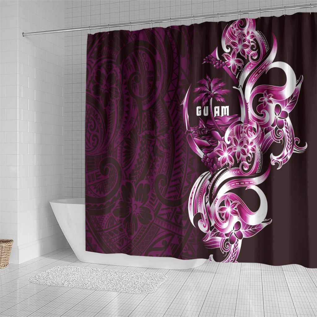 Kulot Di Rosa Guam Chamorro Shower Curtain Guahan Seal Tattoo LT14 - Polynesian Pride