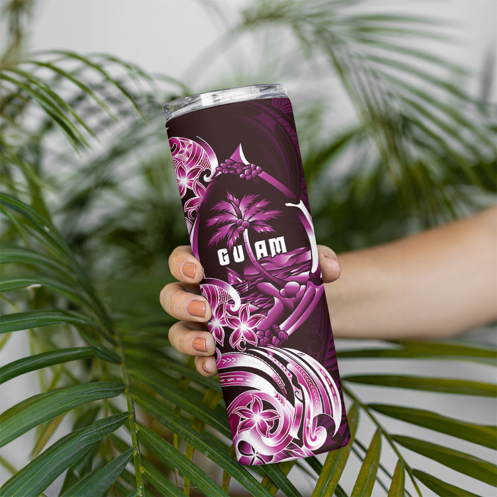 Kulot Di Rosa Guam Chamorro Skinny Tumbler Guahan Seal Tattoo LT14 - Polynesian Pride