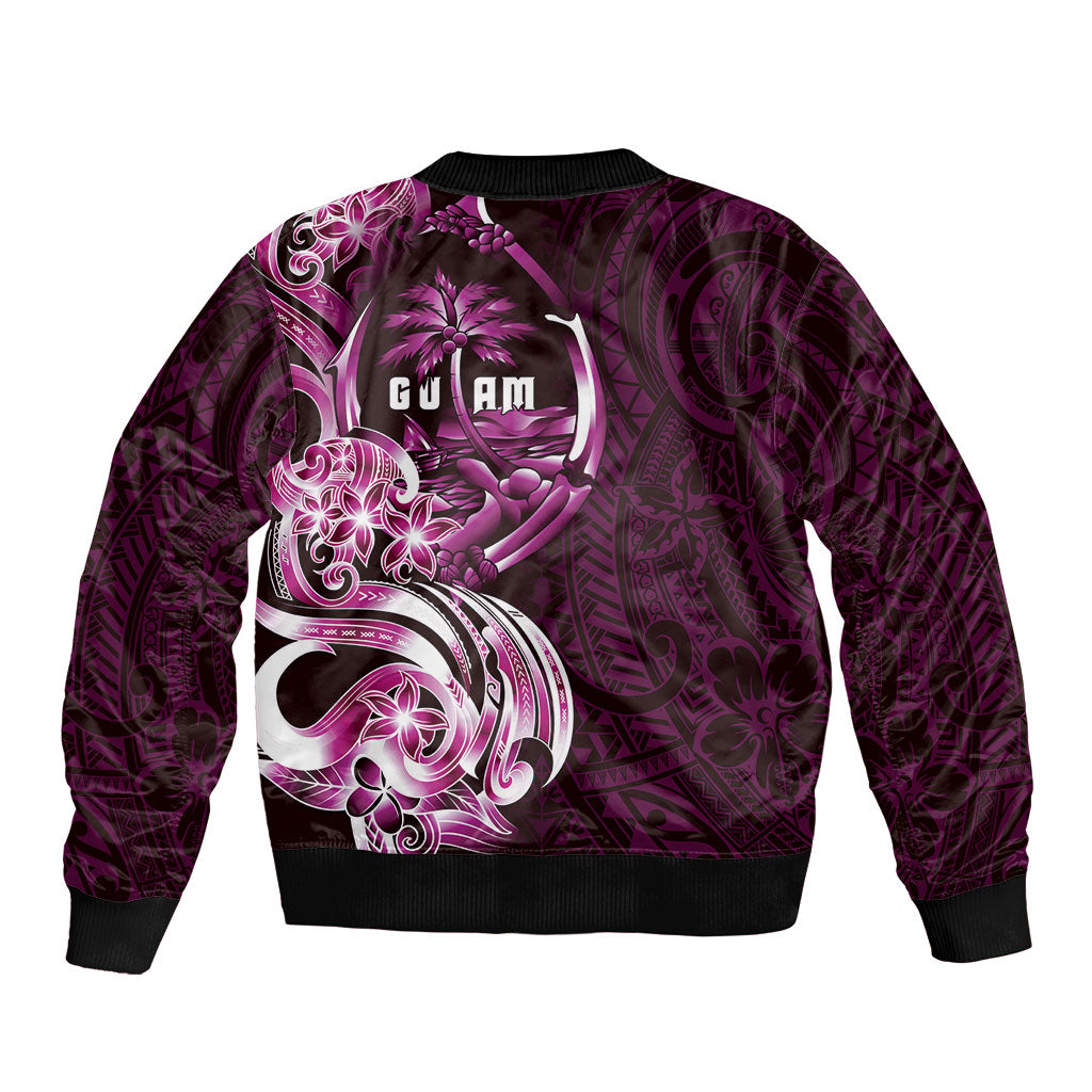 Kulot Di Rosa Guam Chamorro Sleeve Zip Bomber Jacket Guahan Seal Tattoo LT14 - Polynesian Pride