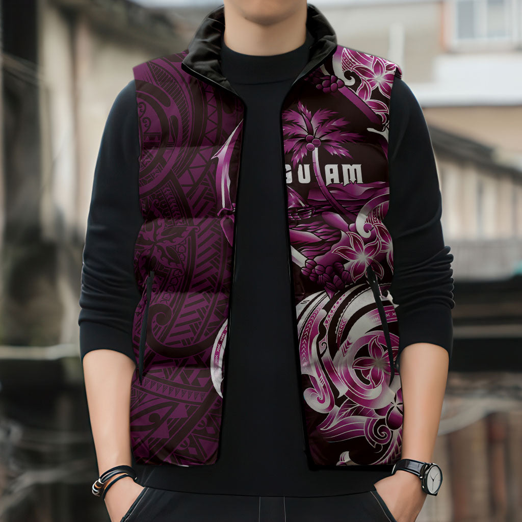 Kulot Di Rosa Guam Chamorro Sleeveless Puffer Jacket Guahan Seal Tattoo LT14 - Polynesian Pride
