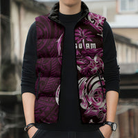 Kulot Di Rosa Guam Chamorro Sleeveless Puffer Jacket Guahan Seal Tattoo LT14 - Polynesian Pride
