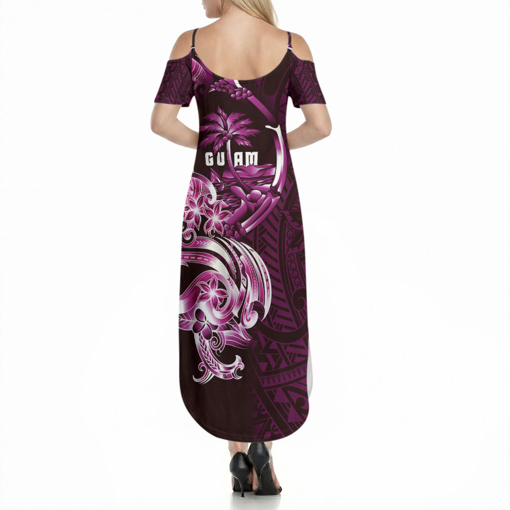 Kulot Di Rosa Guam Chamorro Summer Maxi Dress Guahan Seal Tattoo LT14 - Polynesian Pride