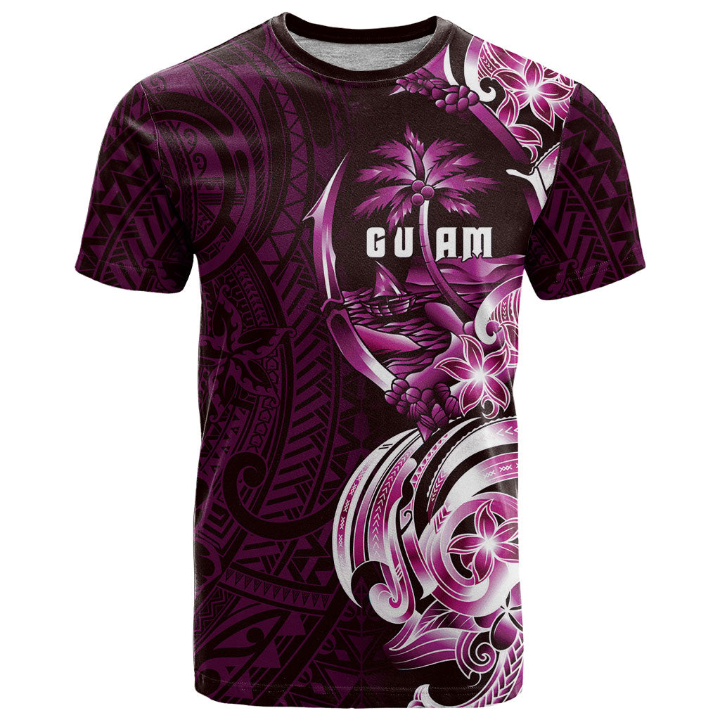 Kulot Di Rosa Guam Chamorro T Shirt Guahan Seal Tattoo LT14 Pink - Polynesian Pride