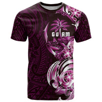 Kulot Di Rosa Guam Chamorro T Shirt Guahan Seal Tattoo LT14 Pink - Polynesian Pride