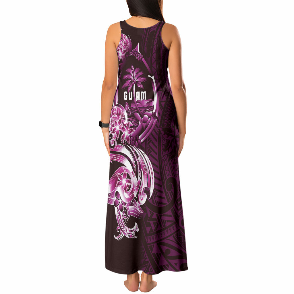 Kulot Di Rosa Guam Chamorro Tank Maxi Dress Guahan Seal Tattoo LT14 - Polynesian Pride