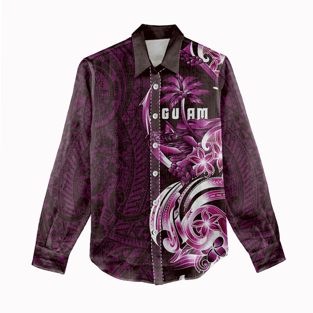 Kulot Di Rosa Guam Chamorro Women Casual Shirt Guahan Seal Tattoo LT14 - Polynesian Pride