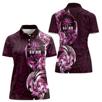 Kulot Di Rosa Guam Chamorro Women Polo Shirt Guahan Seal Tattoo LT14 - Polynesian Pride