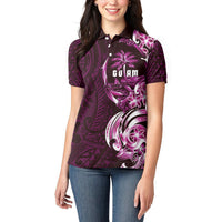 Kulot Di Rosa Guam Chamorro Women Polo Shirt Guahan Seal Tattoo LT14 - Polynesian Pride