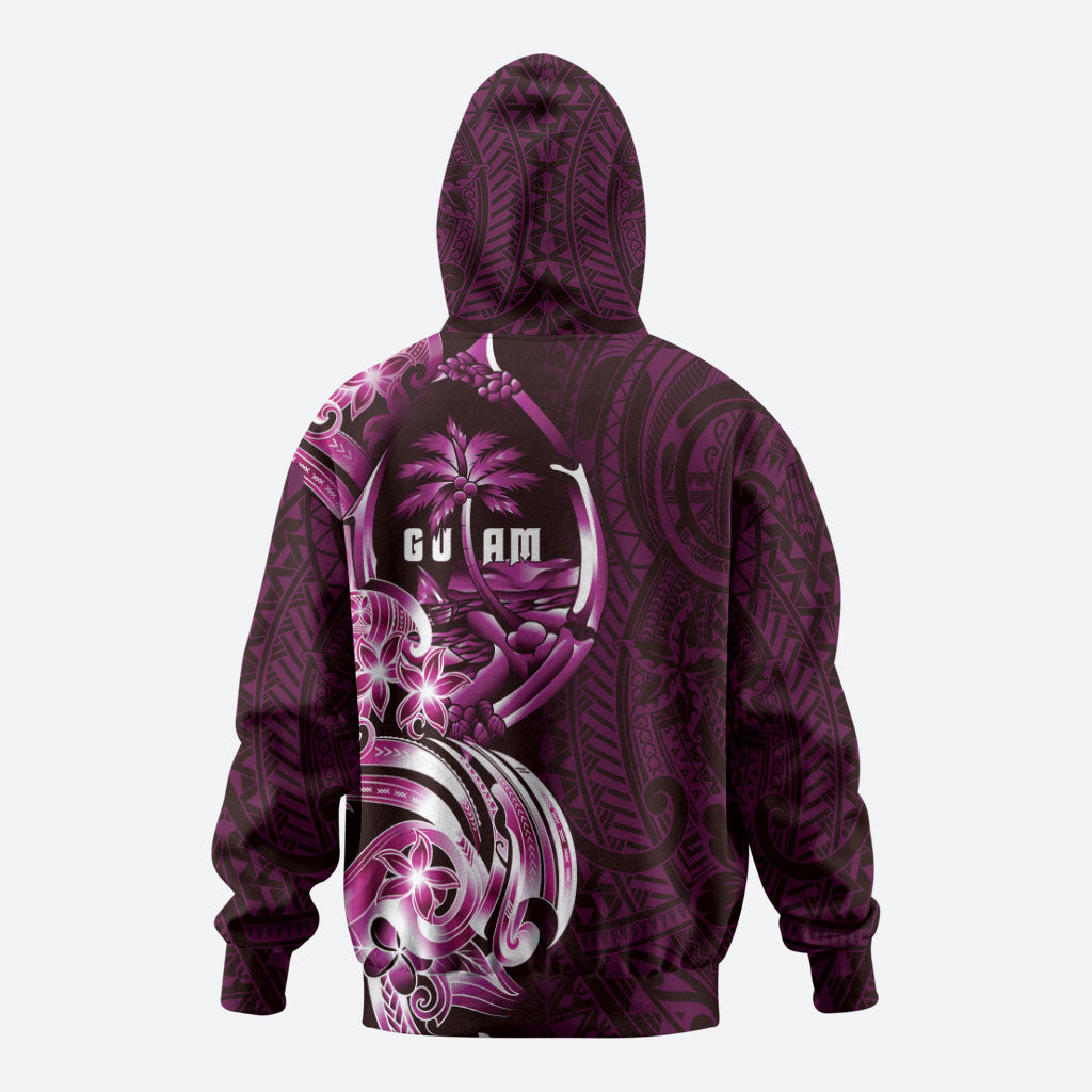 Kulot Di Rosa Guam Chamorro Zip Hoodie Guahan Seal Tattoo LT14 - Polynesian Pride