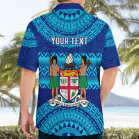 Personalised Fiji Hawaiian Shirt Unique Fijian Tapa Pattern With Coat Of Arms LT14 - Polynesian Pride
