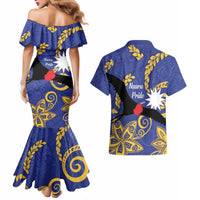 Nauru Angam Day Couples Matching Mermaid Dress and Hawaiian Shirt Naoero Frigate Bird Polynesian Pattern LT14 - Polynesian Pride
