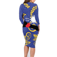 Nauru Angam Day Family Matching Long Sleeve Bodycon Dress and Hawaiian Shirt Naoero Frigate Bird Polynesian Pattern LT14 - Polynesian Pride