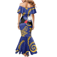 Nauru Angam Day Family Matching Mermaid Dress and Hawaiian Shirt Naoero Frigate Bird Polynesian Pattern LT14 - Polynesian Pride