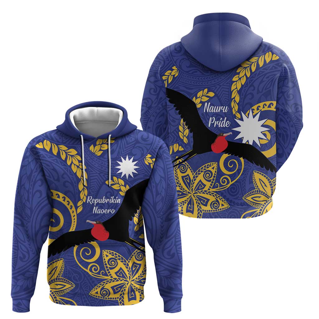 Nauru Angam Day Hoodie Naoero Frigate Bird Polynesian Pattern LT14 - Polynesian Pride