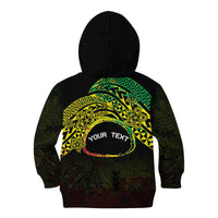 Personalised Nukuoro Atoll Kid Hoodie Polynesian Tattoo Curves Reggae Version LT14 - Polynesian Pride