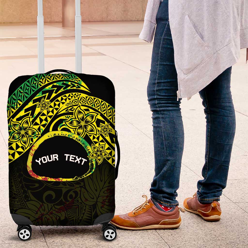 Personalised Nukuoro Atoll Luggage Cover Polynesian Tattoo Curves Reggae Version LT14 Reggae - Polynesian Pride